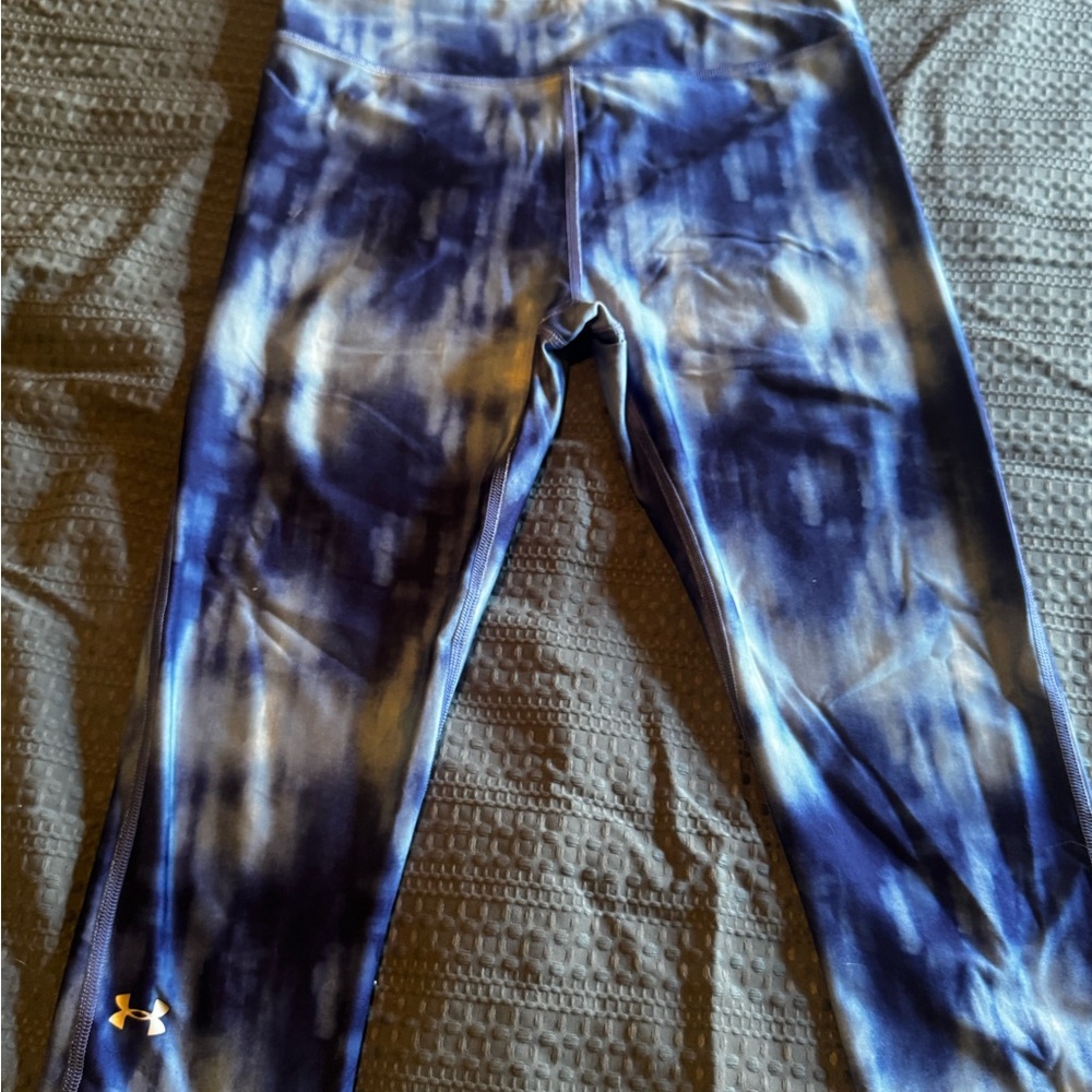 Under Armour Kids Navy and White Patterned Leggings